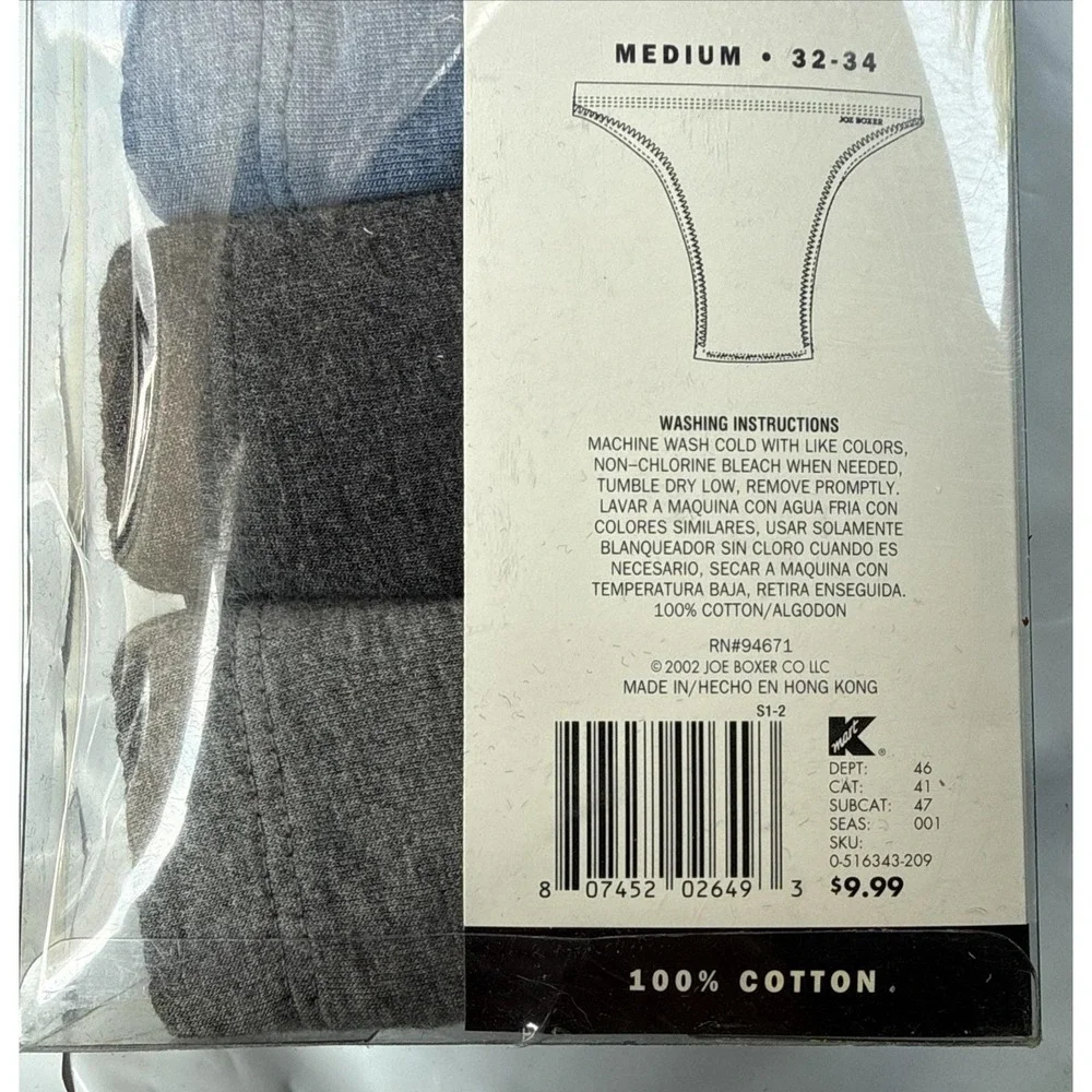 Joe Boxer NEW Men's 4 Pack Size M 32-34 Thong Underwear Sealed -Retired-Vintage